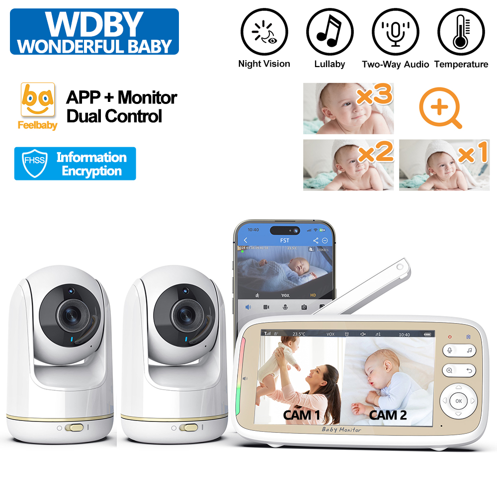Baby Monitor Split Screen - Elektroniczna niania dla dziecka VB803 PRO,
