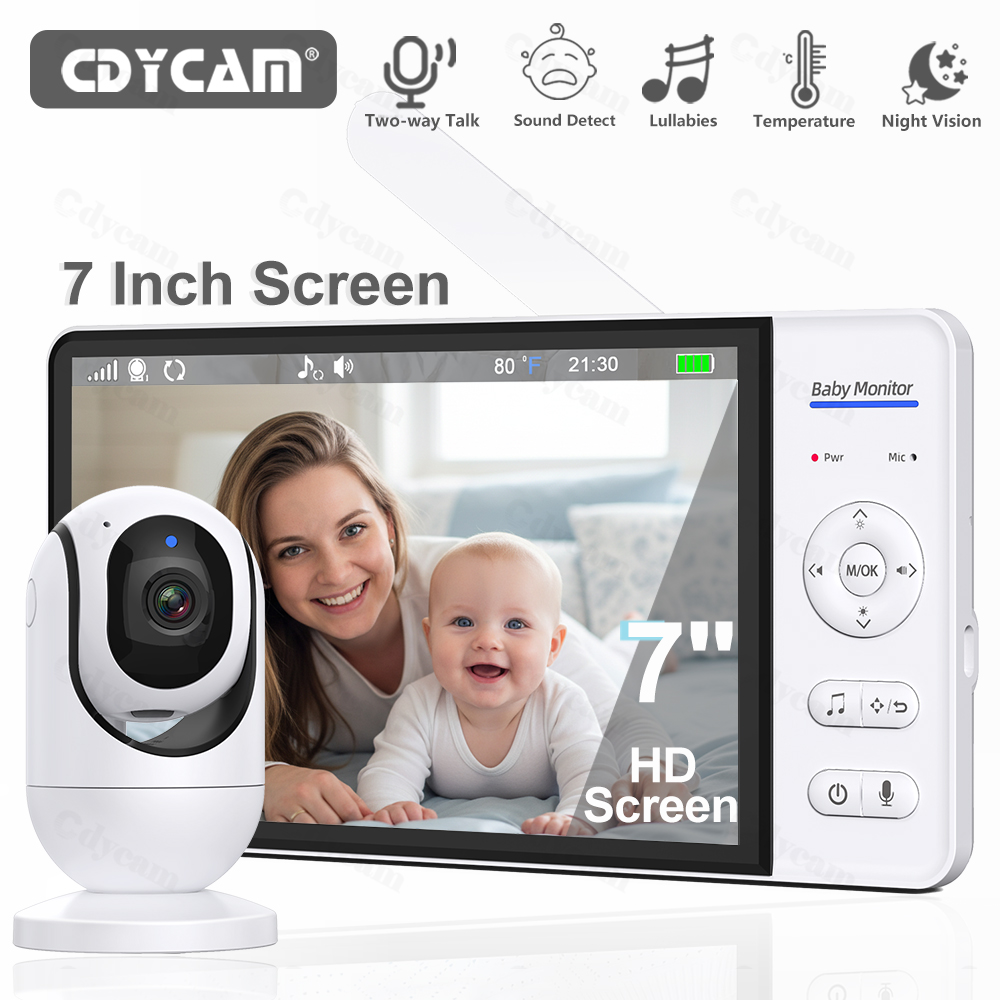 Baby Monitor Split Screen - 7.0'' Niania Elektroniczna z Ekranem 720P,
