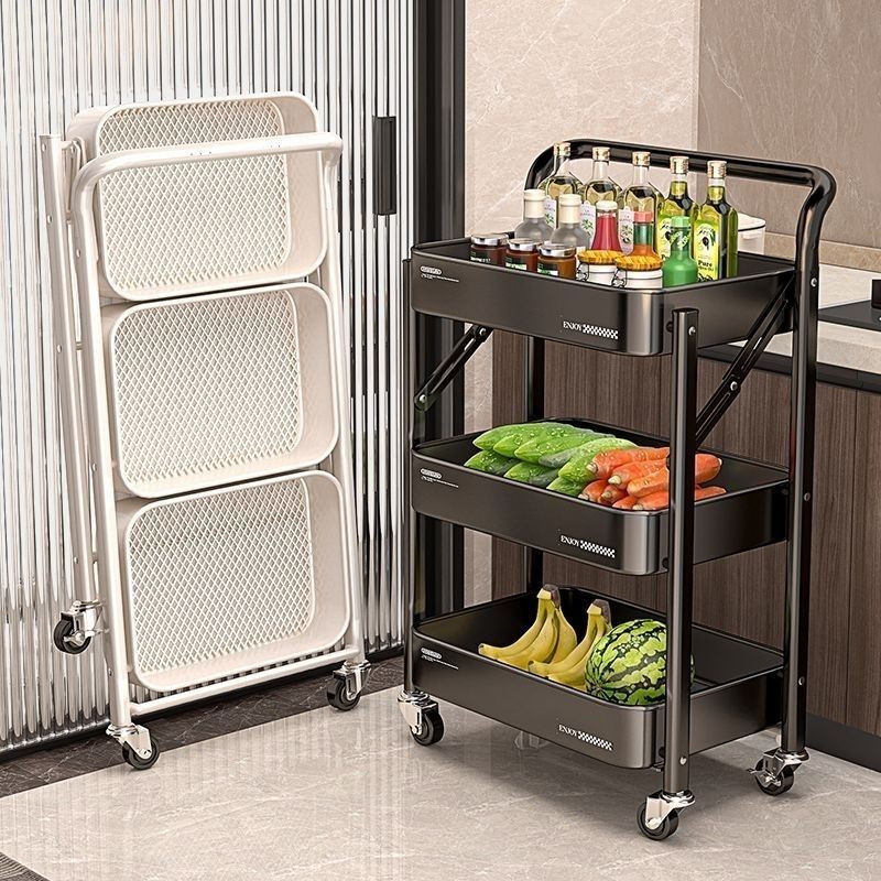 Baby Nursery Cart - Wielopoziomowy wózek do przechowywania z kółkami,