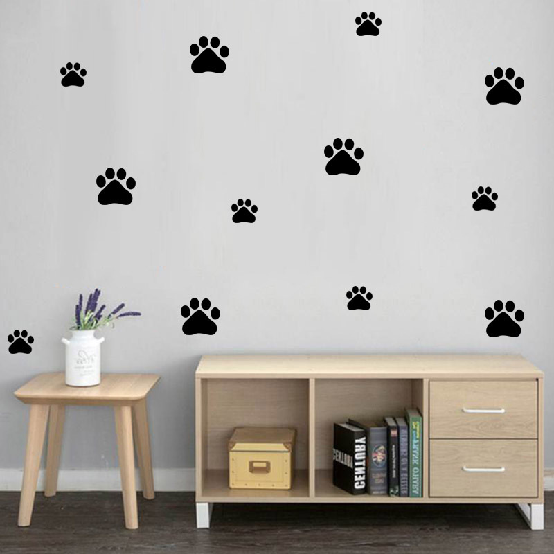 Baby Nursery Wall Mural - Kreskówka pies kot chodzenie łapa drukuj