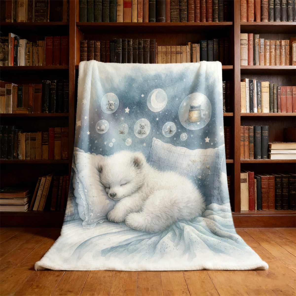 Baby Nursery Sets - Przytulny koc dziecięcy z motywem niedźwiedzia