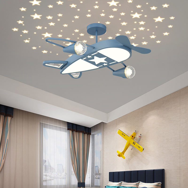 Baby Nursery Ceiling Light - Gwiaździste niebo światło samolotu romantyczny pokój