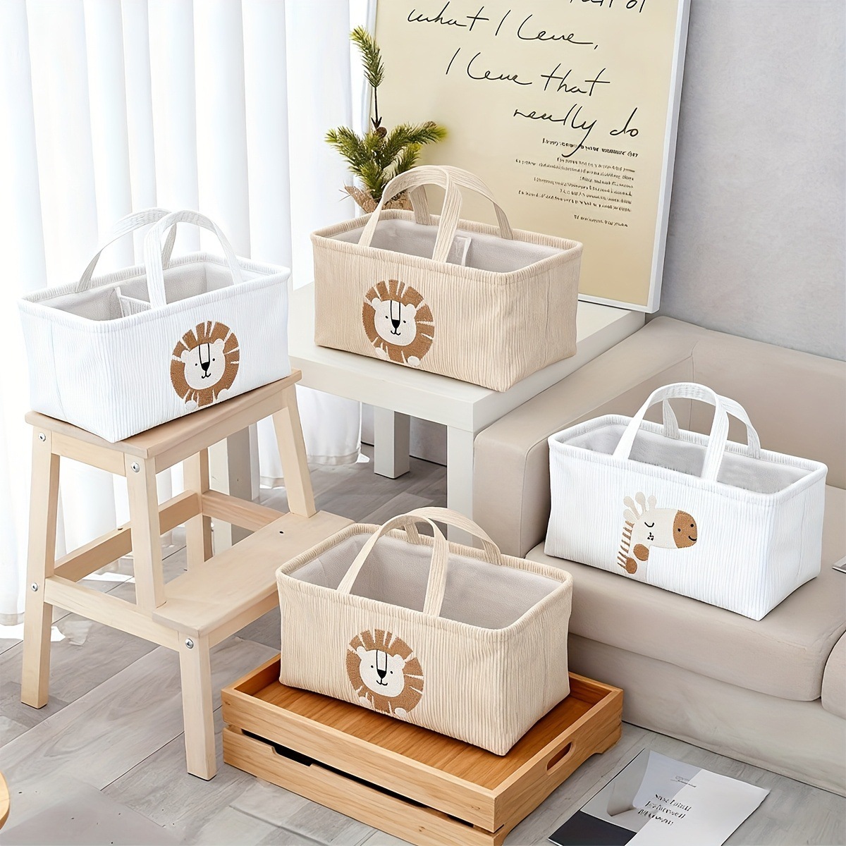 Baby Nursery Organiser - Uroczy koszyk na pieluchy w kształcie
