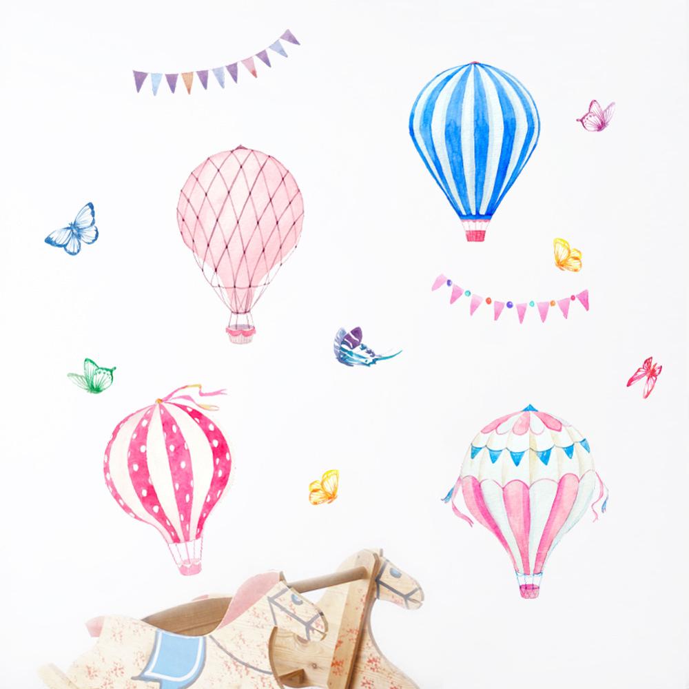 Baby Nursery Mural Wallpaper - Naklejka ścienna z balonem na ogrzane