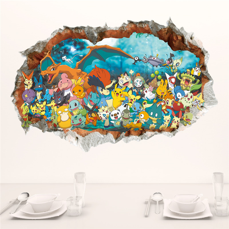 Wall Decal Nursery - Naklejka ścienna z motywem Pokémon Pikachu
