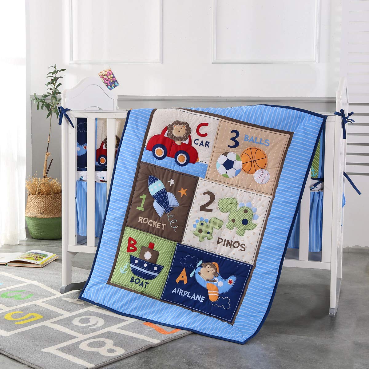 Baby Nursery Sets - 7-częściowy zestaw pościeli do łóżeczka dziecięcego