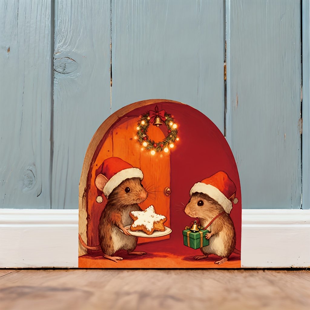 Baby Nursery Mural Wallpaper - Świąteczna naklejka ścienna z motywem dziurki