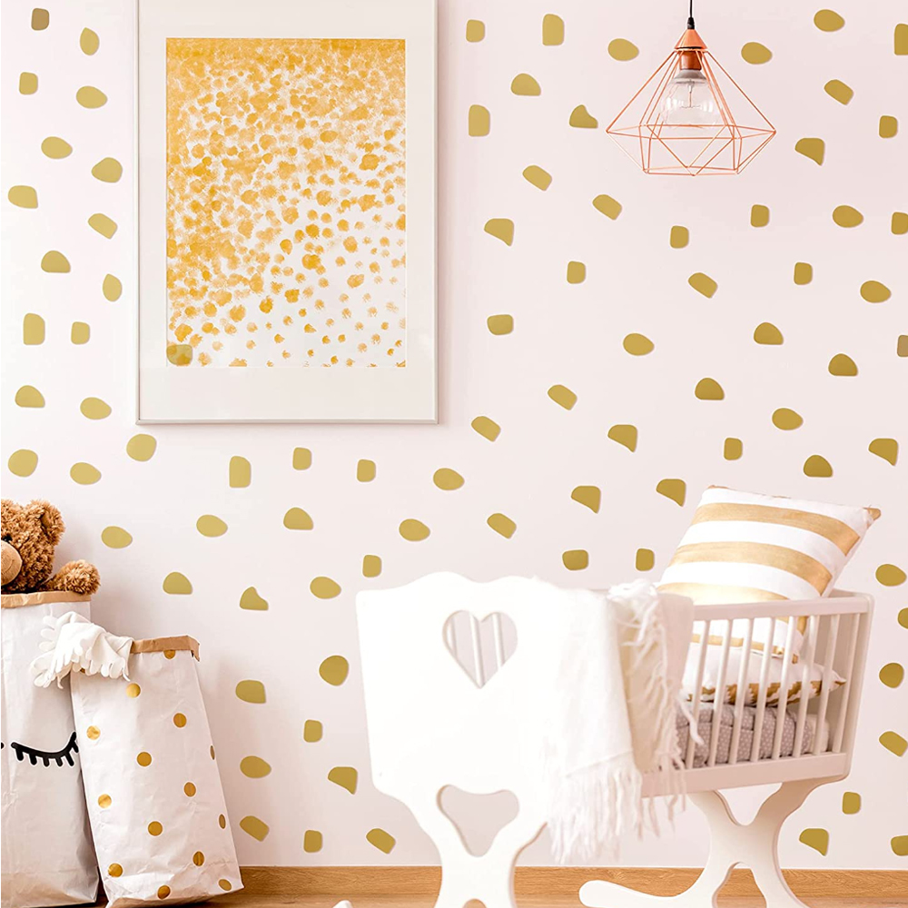 Baby Nursery Wallpaper Girl - 96 sztuk/zestaw śliczne nieregularne kropki naklejka