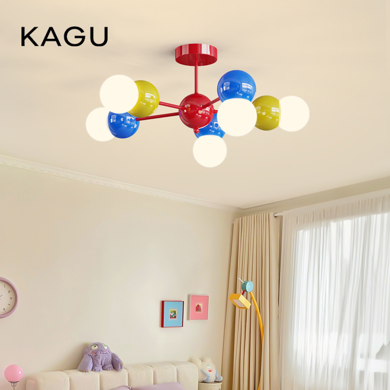 Baby Nursery Light Fixture - Żyrandol KAGU Bubble Ball - Kolorowa