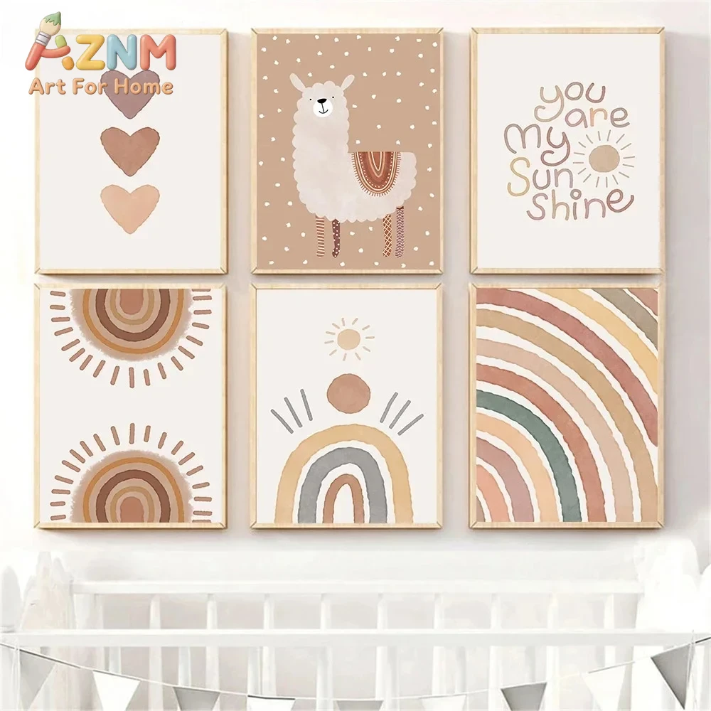 AZNM Boho Neutralny Obraz na P – Baby Nursery You Are My Sunshine recenzja i cena