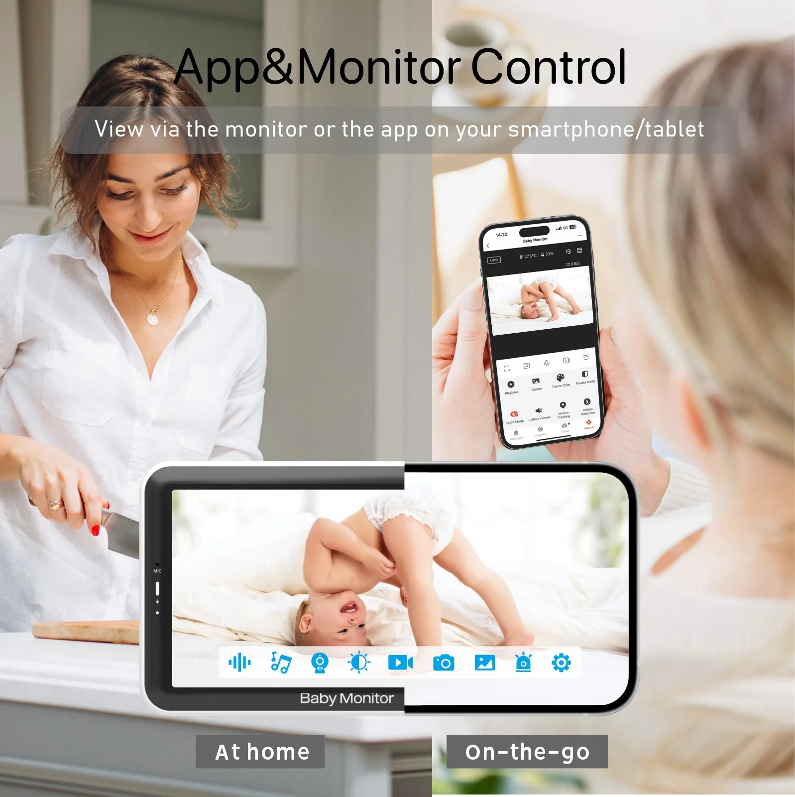 5-calowy monitor wideo dla dzi – Baby Monitor Split Screen recenzja i cena