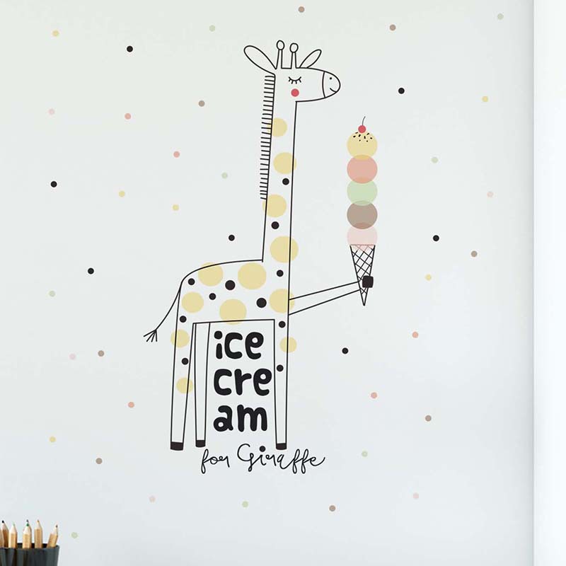 Naklejka ścienna z żyrafą i lo – Baby Nursery Mural Wallpaper recenzja i cena