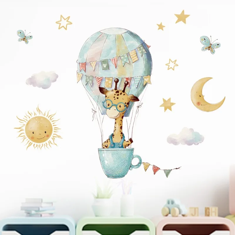 Naklejki ścienne z żyrafami z  – Baby Nursery Wallpaper Girl recenzja i cena