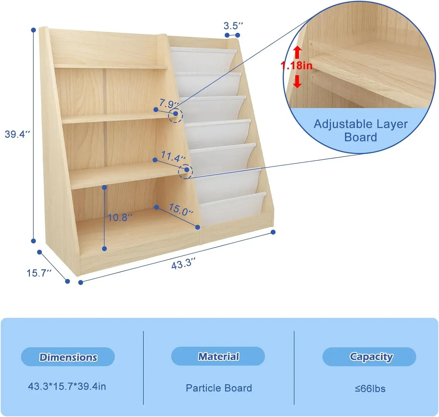 4-poziomowy regał na książki d – Baby Nursery Bookshelf recenzja i cena