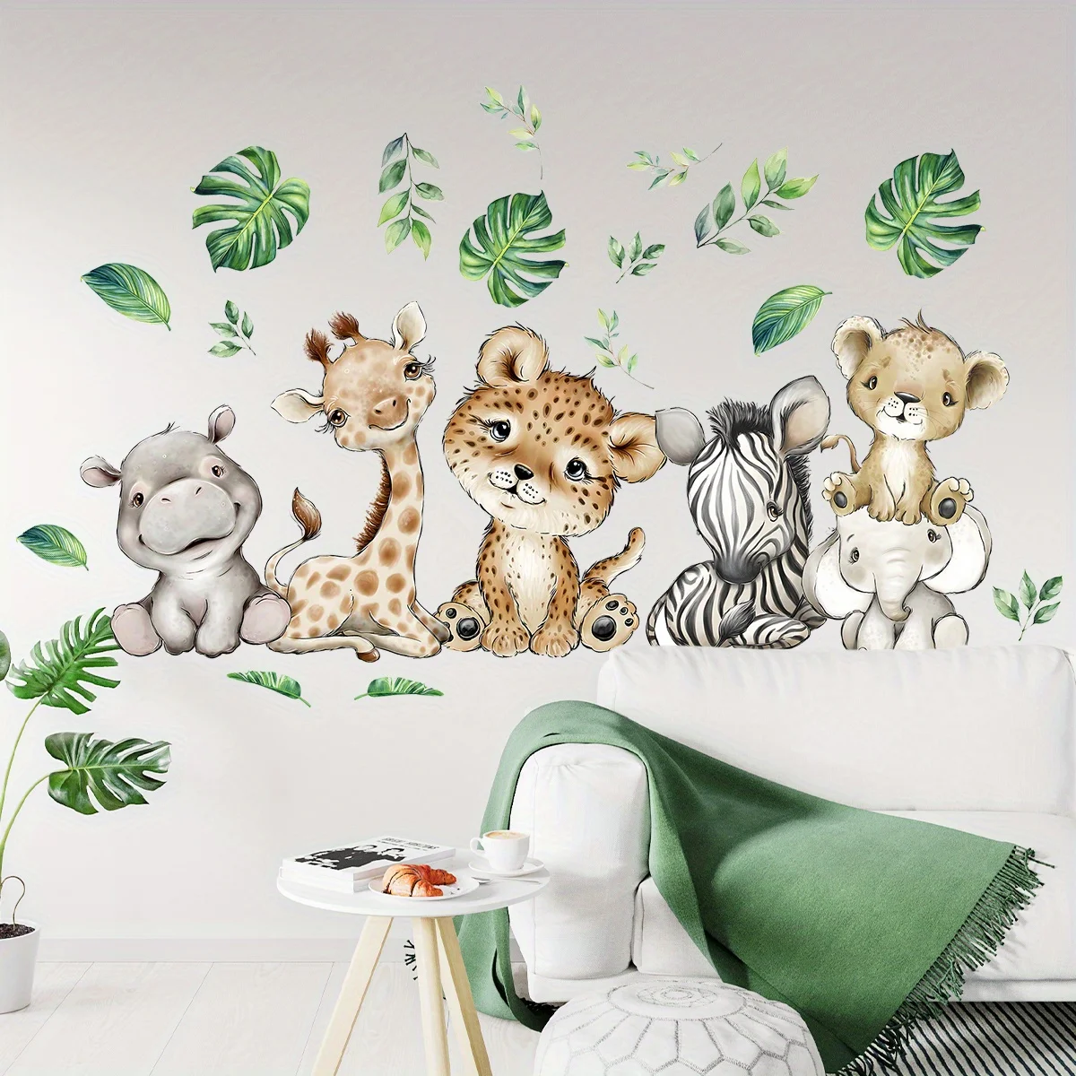 1PC Cartoon Cute Hippo Tiger E – Wall Decal Nursery recenzja i cena