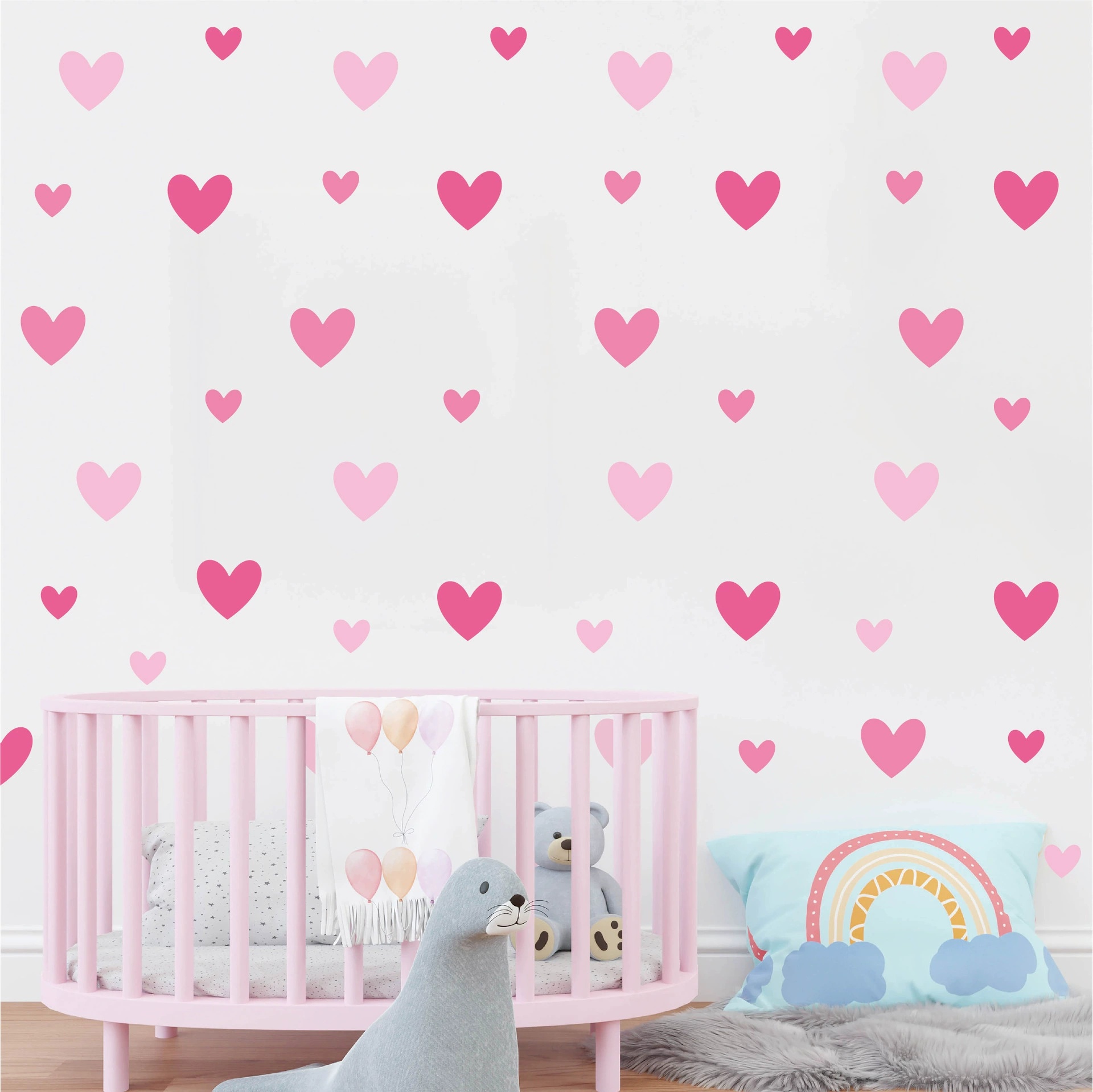 170 sztuk = 10 arkuszy Różowe  – Baby Nursery Wallpaper Girl recenzja i cena