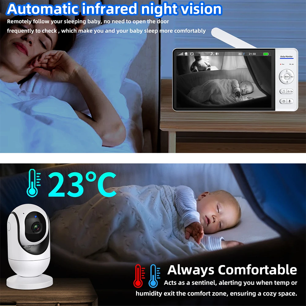 Niemasz WiFi 7-calowy Niania E – Baby Monitor Split Screen recenzja i cena