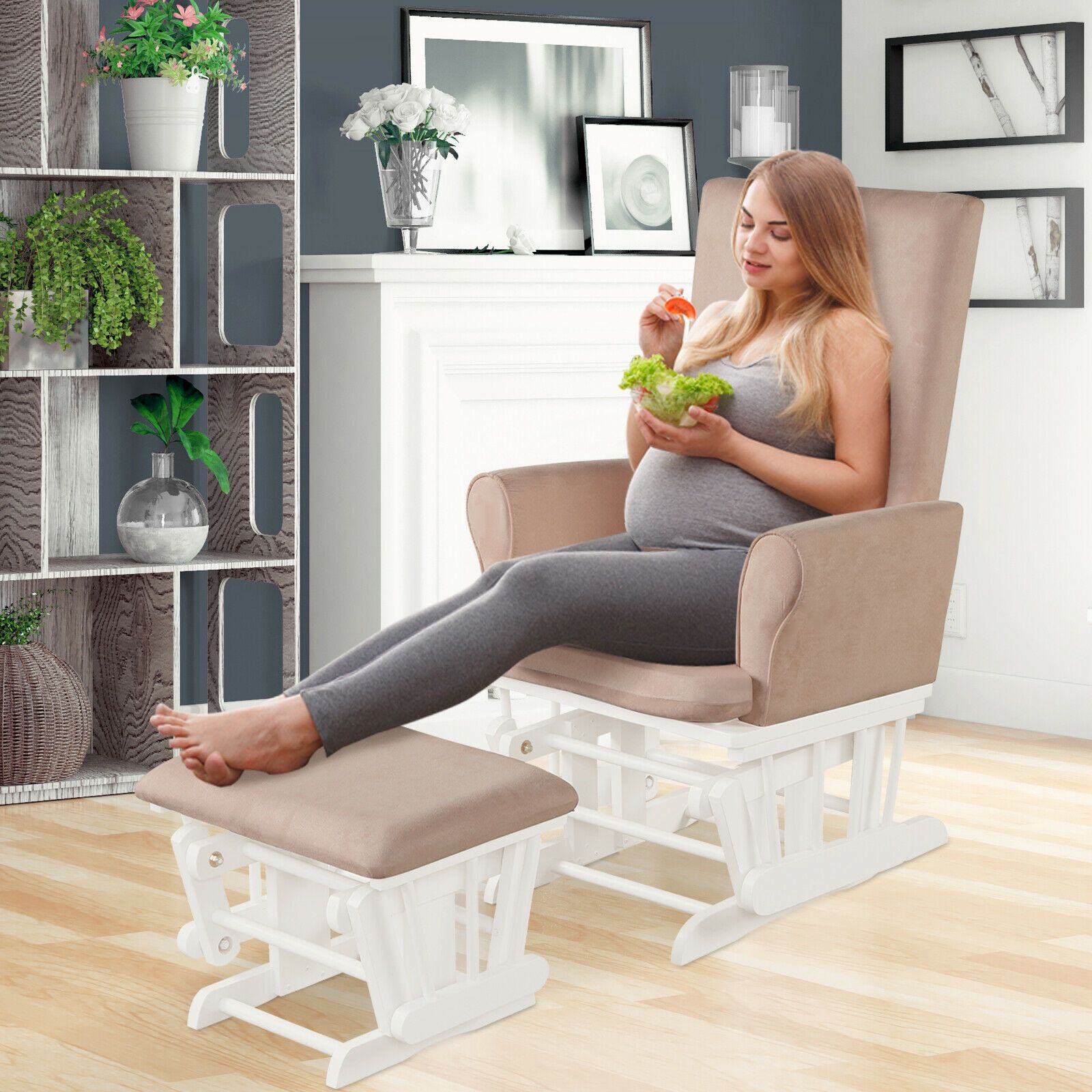 Fotel bujany dla niemowląt z p – Baby Nursery Rocking Chair recenzja i cena