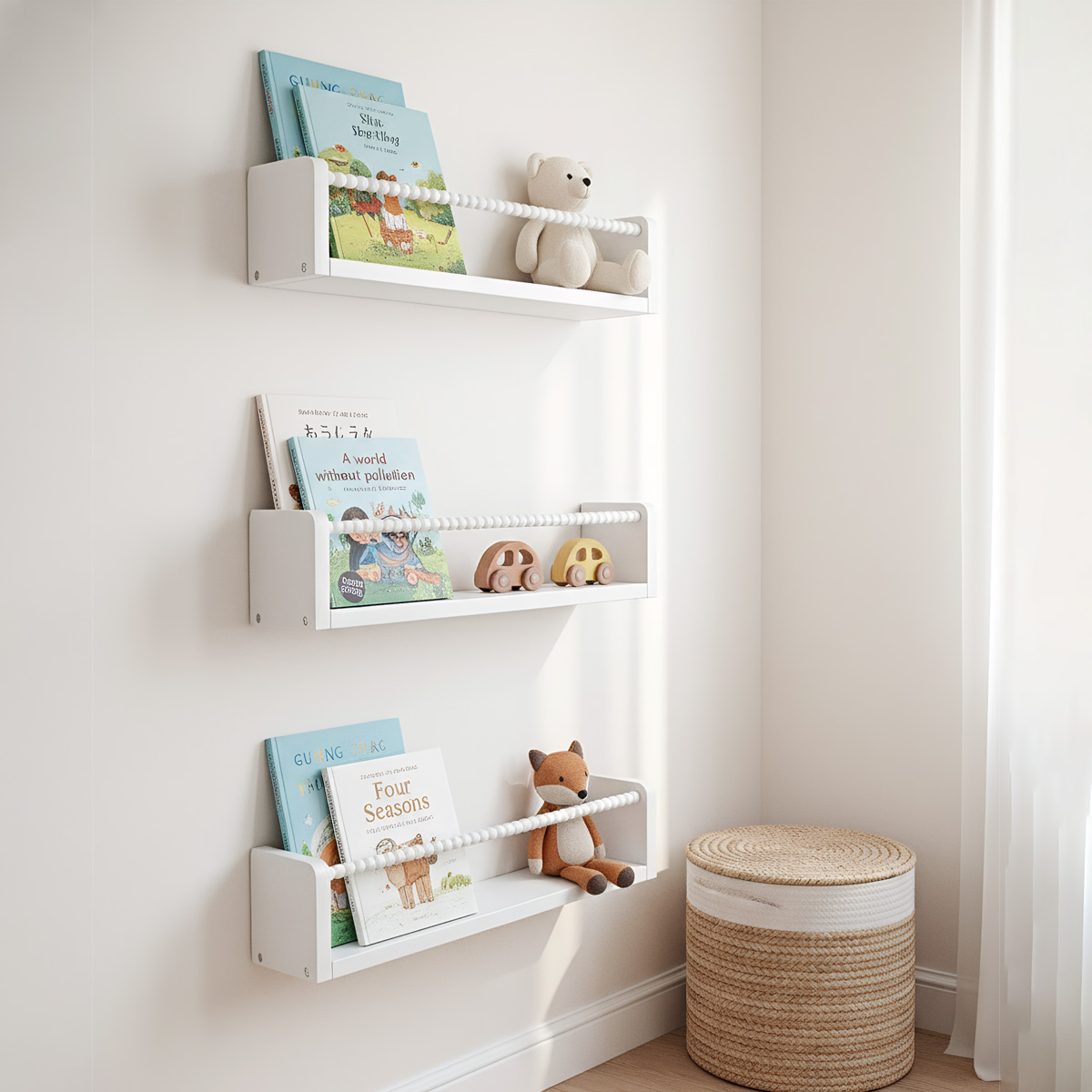 Półki na książki do pokoju dzi – Baby Nursery Bookshelf recenzja i cena