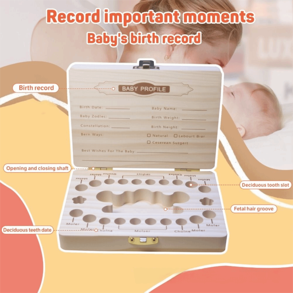 Drewniane pudełko na zęby mlec – Baby Keepsake Box recenzja i cena