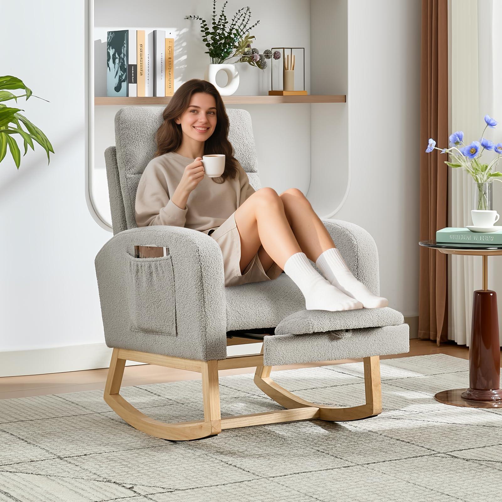 Nowoczesne krzesło bujane do p – Baby Nursery Rocking Chair recenzja i cena