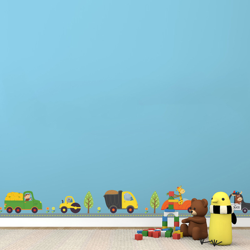 Cartoon Animals Naklejki ścien – Baby Nursery Wall Mural recenzja i cena