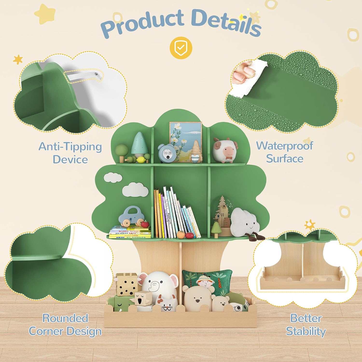 Regał na książki dla maluchów, – Baby Nursery Tree recenzja i cena