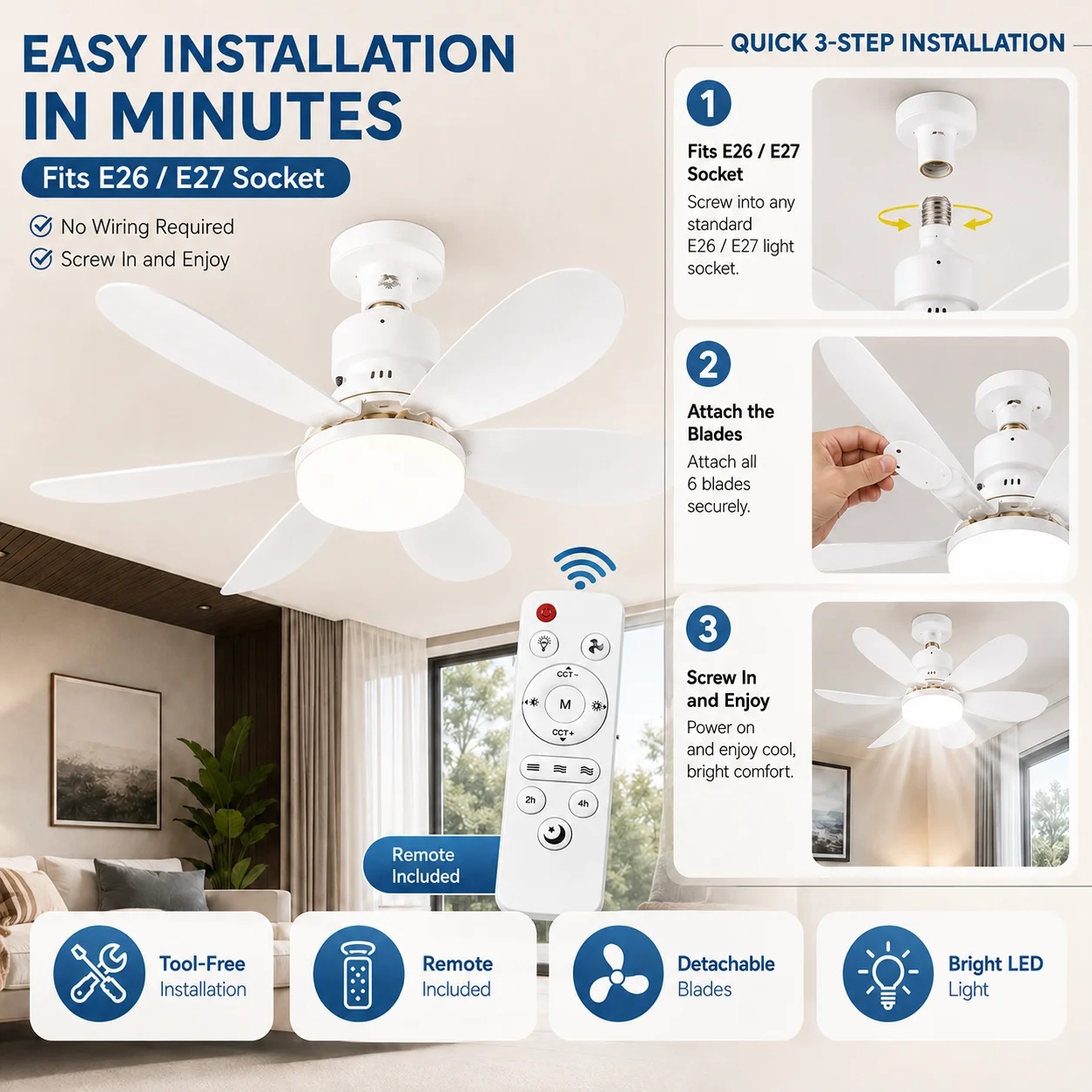 Wentylator sufitowy z oświetle – Baby Nursery Ceiling Light recenzja i cena