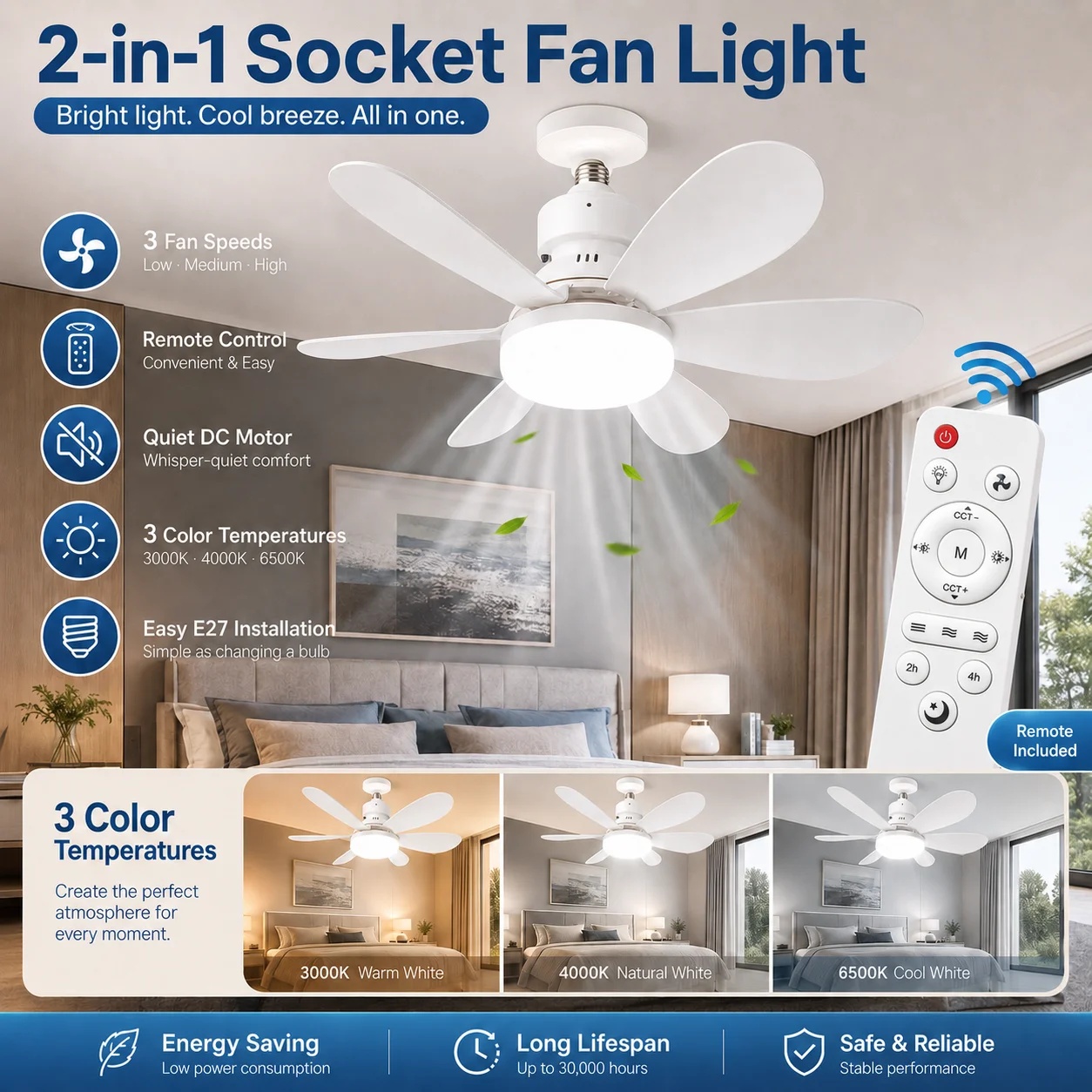 Wentylator sufitowy z oświetle – Baby Nursery Ceiling Light recenzja i cena