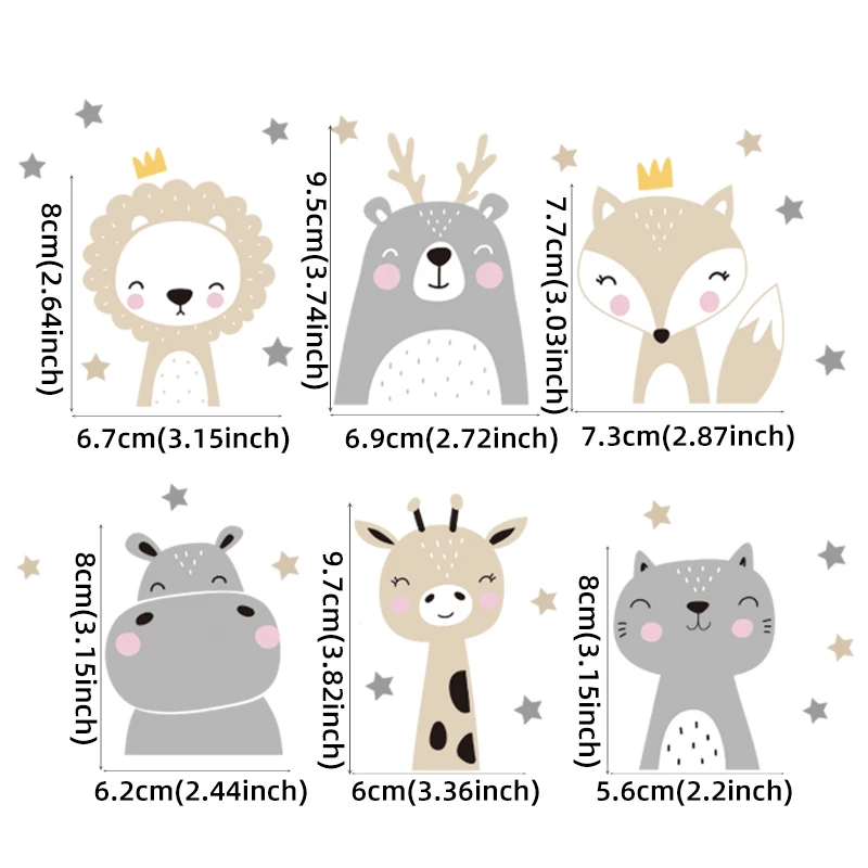 6 sztuk wesołych naklejek w st – Wall Decal Nursery recenzja i cena