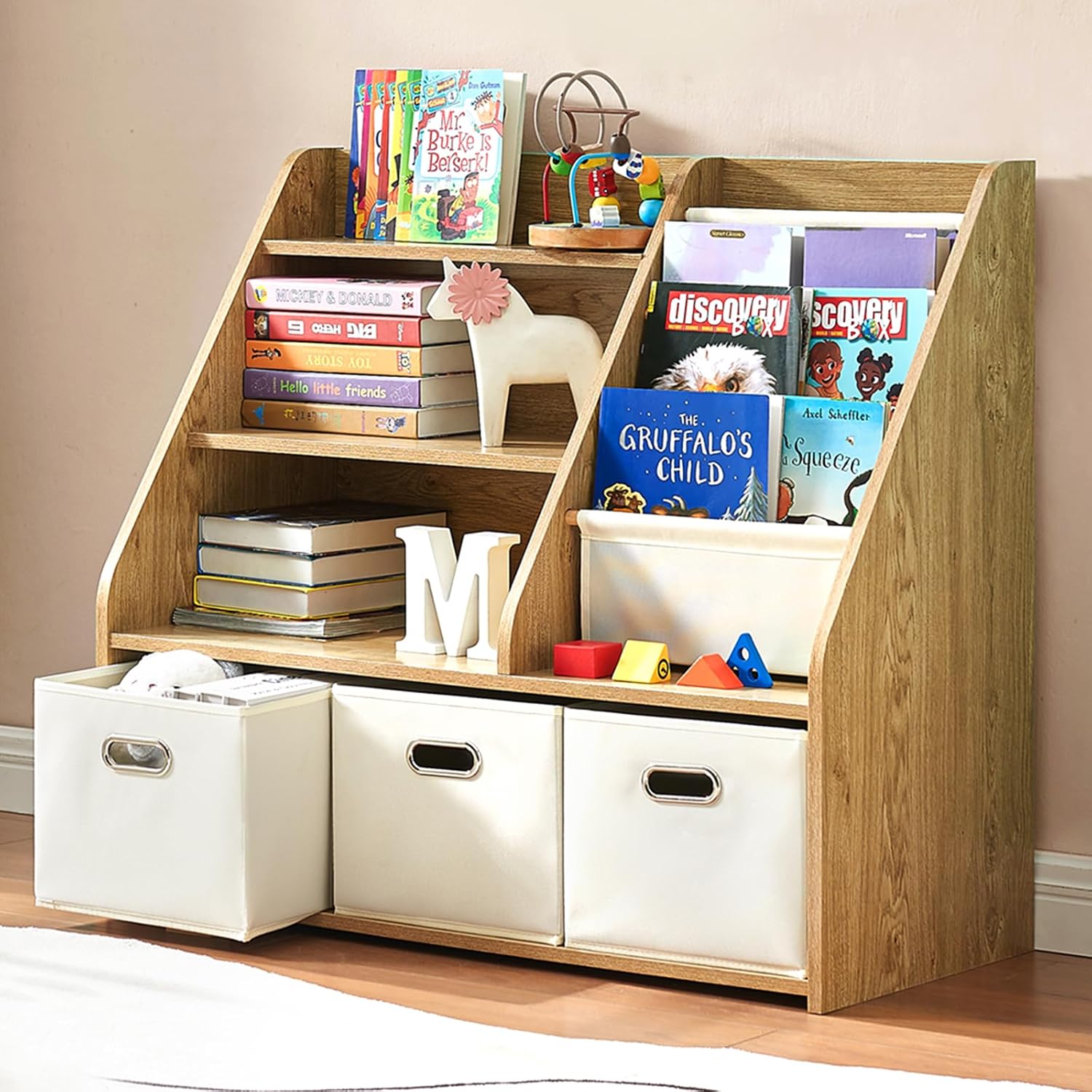Drewniany regał na książki i z – Baby Nursery Bookshelf recenzja i cena