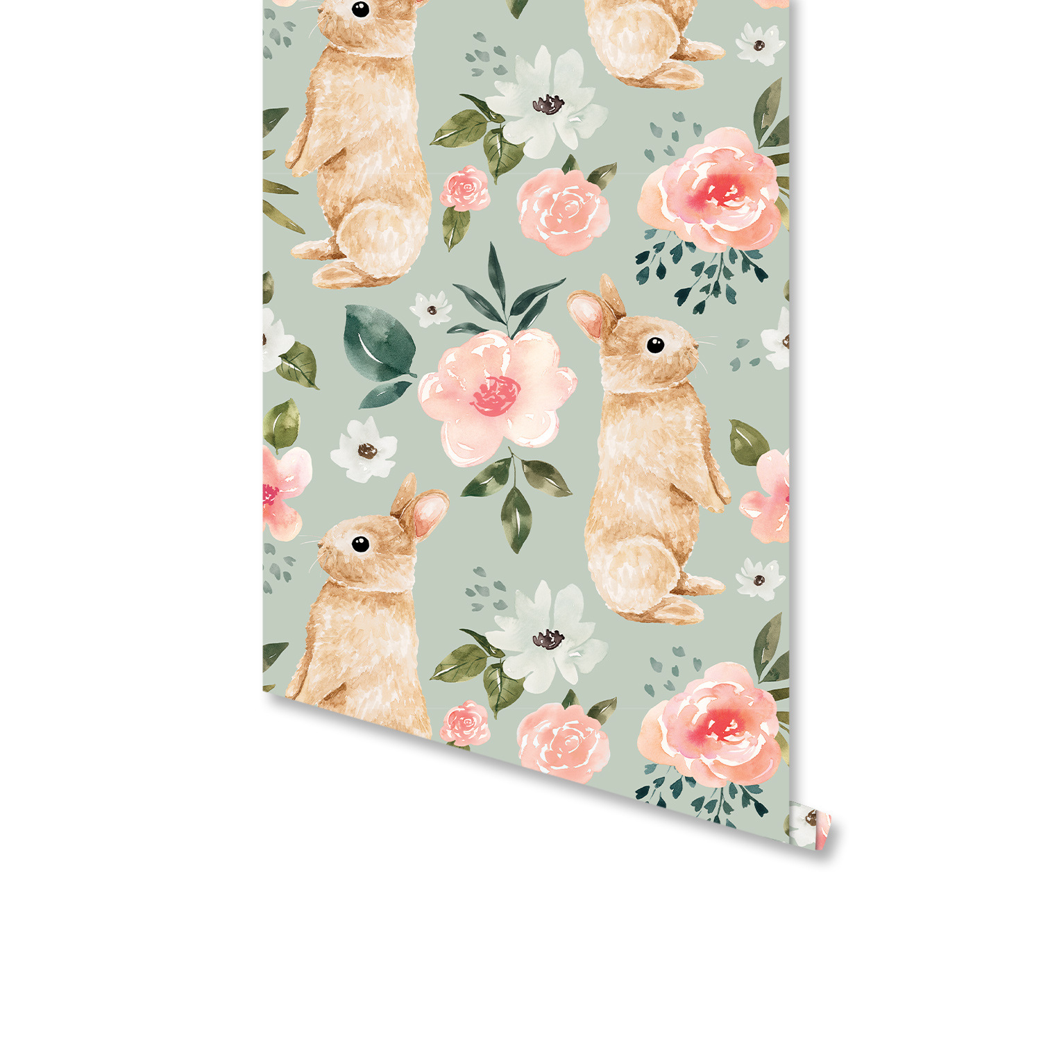 Tapeta w kolorze szałwiowej zi – Baby Nursery Wallpaper Girl recenzja i cena