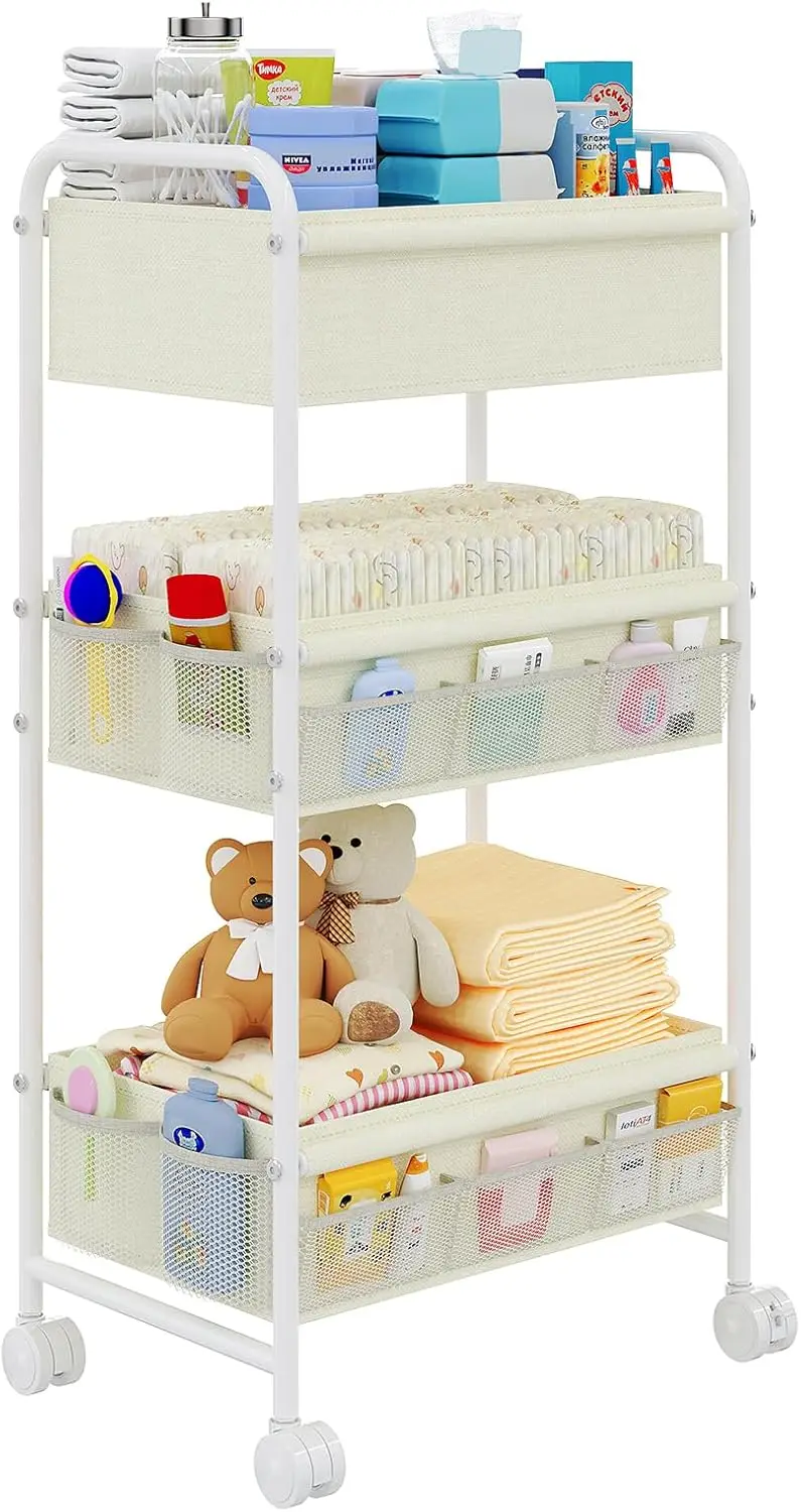 3-poziomowy wózek na pieluchy  – Baby Nursery Cart recenzja i cena
