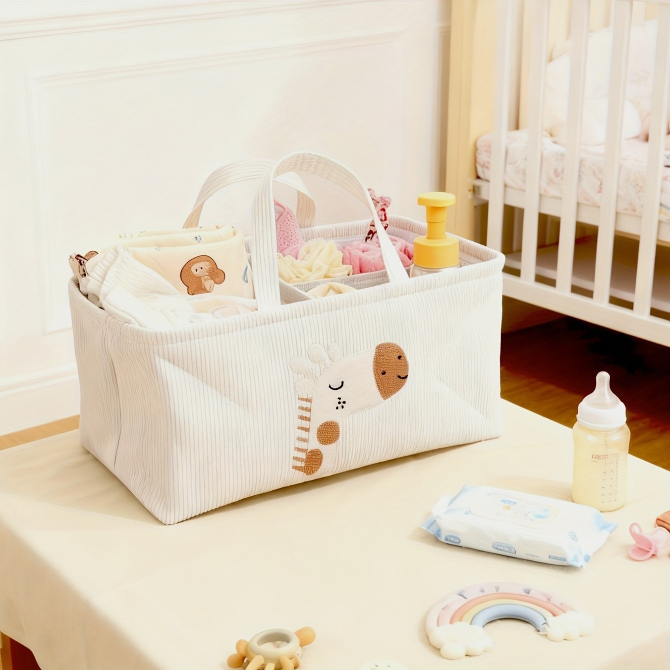 Uroczy koszyk na pieluchy w ks – Baby Nursery Organiser recenzja i cena