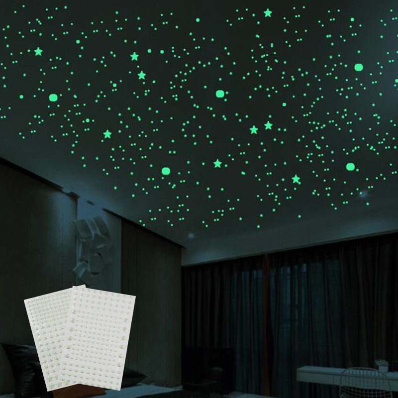 211szt 3D Bubble Luminous Star – Baby Nursery Wall Mural recenzja i cena