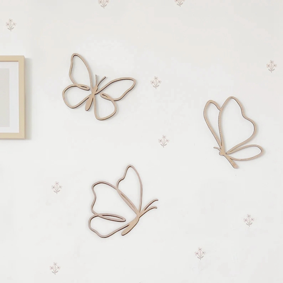 Drewniany Znak z Motylami, Dre – Baby Nursery Letters recenzja i cena