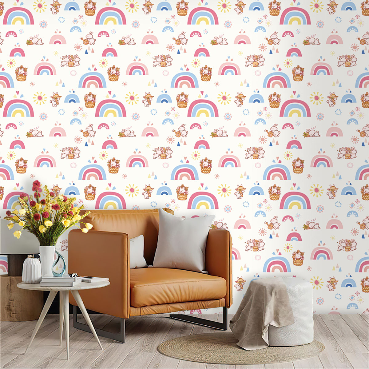 Tapeta samoprzylepna w stylu b – Baby Nursery Wallpaper Girl recenzja i cena