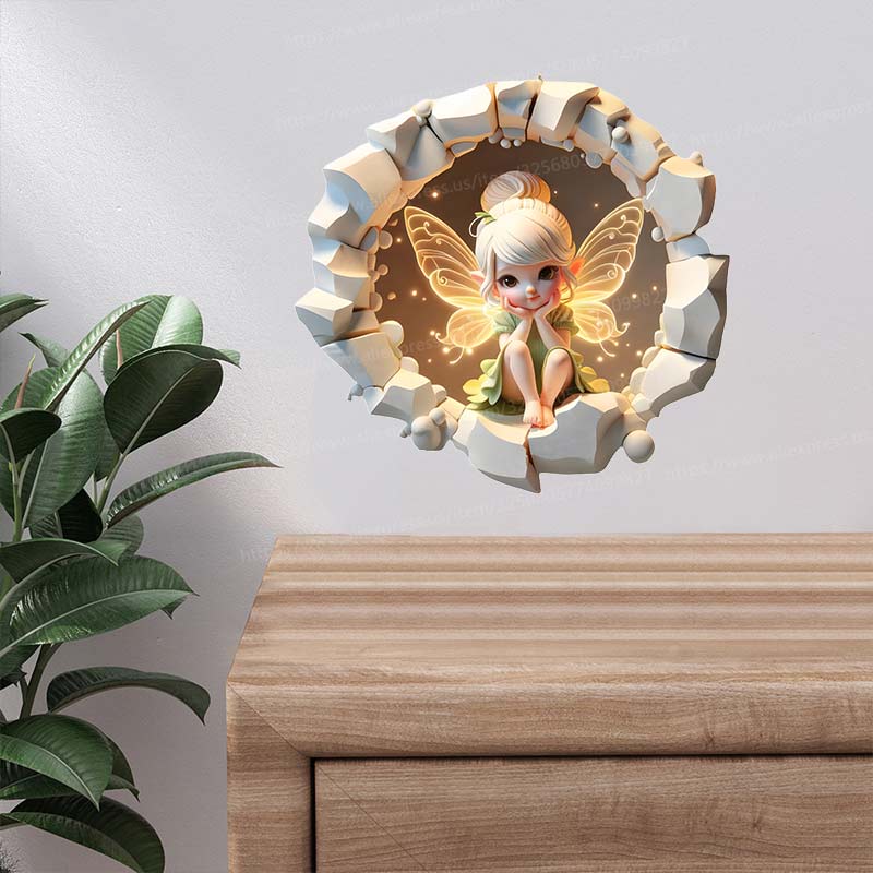Wróżka Motyl Naklejka Ścienna  – Baby Nursery Mural Wallpaper recenzja i cena