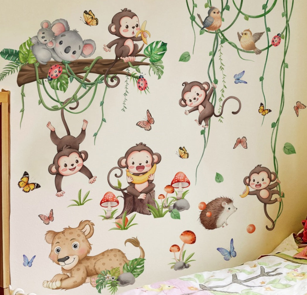 Naklejki ścienne Safari Małpa  – Baby Nursery Tree recenzja i cena