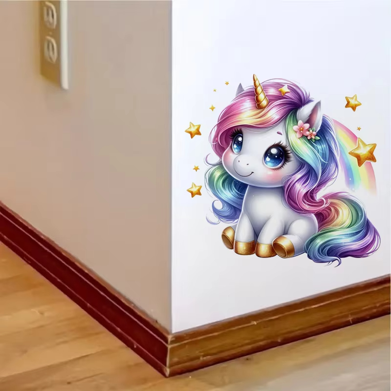 Urocza naklejka ścienna z tęcz – Baby Nursery Mural Wallpaper recenzja i cena