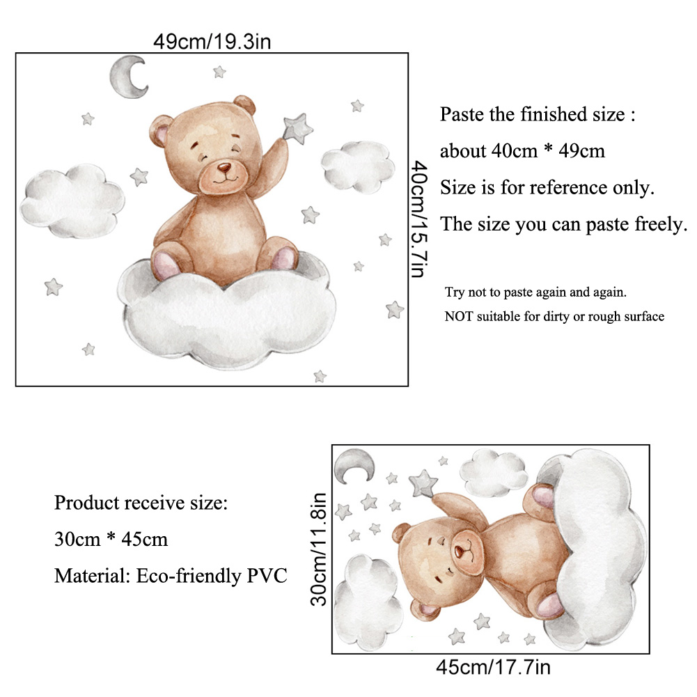 Naklejki ścienne Niedźwiedź Ks – Baby Nursery Mural Wallpaper recenzja i cena