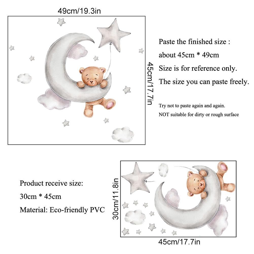 Naklejki ścienne Niedźwiedź Ks – Baby Nursery Mural Wallpaper recenzja i cena