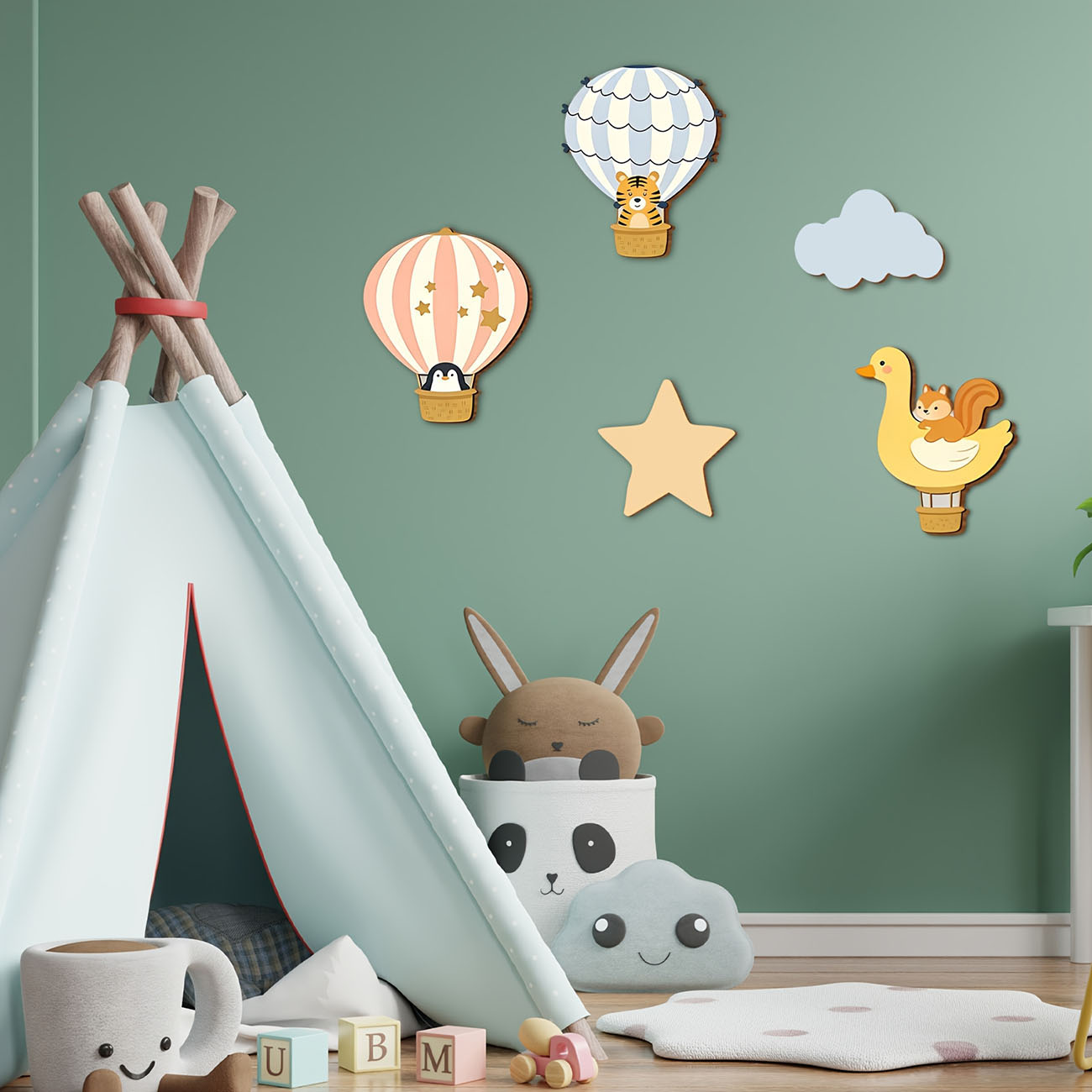 5 szt. Drewniane naklejki ście – Wall Decal Nursery recenzja i cena
