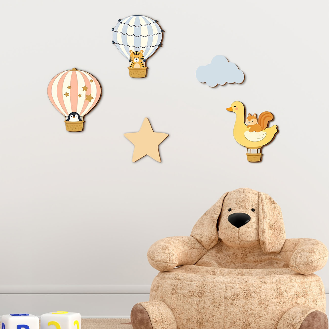 5 szt. Drewniane naklejki ście – Wall Decal Nursery recenzja i cena